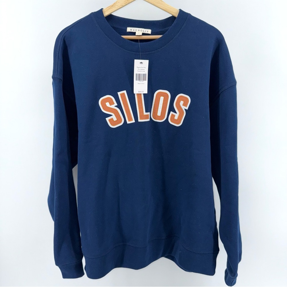 Magnolia Silos Navy Sierra Appliqué Sweatshirt
